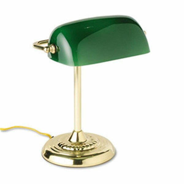 Radiant AL  14 in. Traditional Bankers Lamp - Green Glass Shade & Antique Brass RA3204854